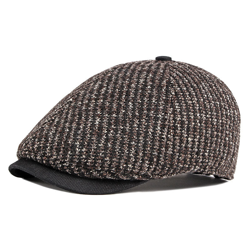Béret casquette en tricot vintage britannique pour homme