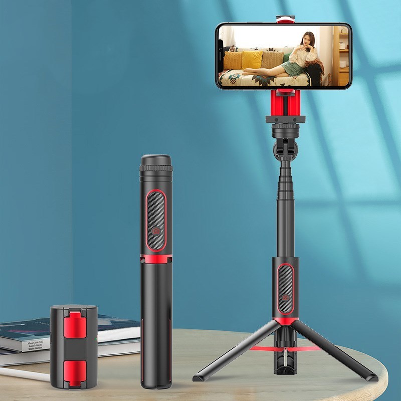 Stabilisateur anti-tremblement portable et perche à selfie Bluetooth