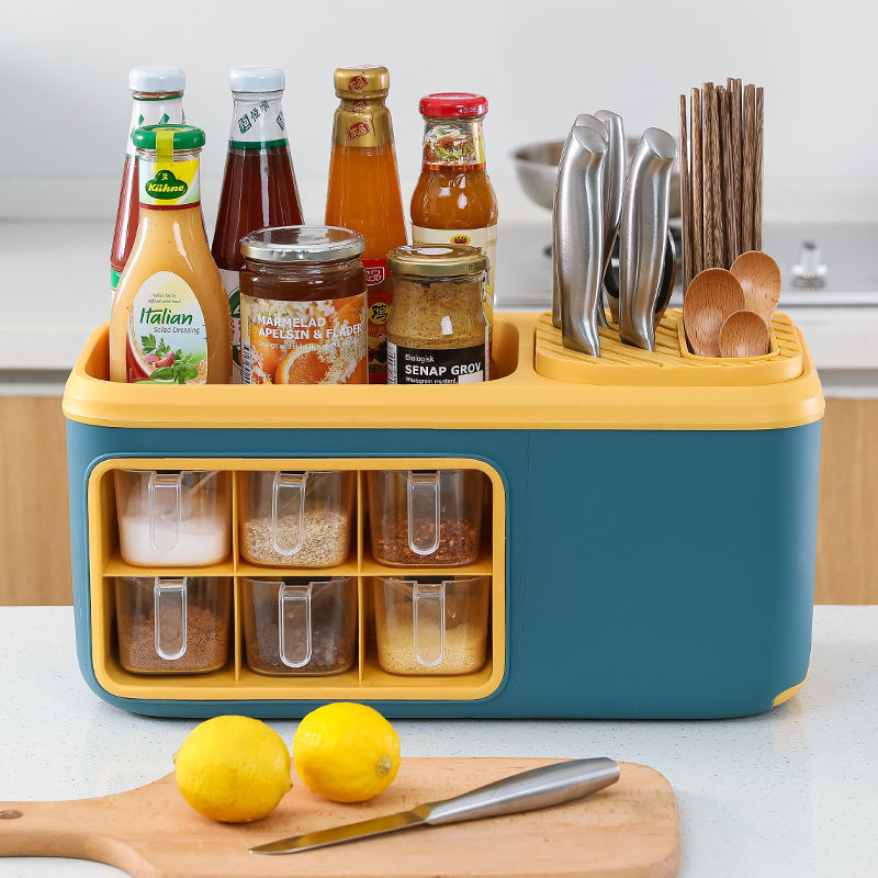 Multifunctional Seasoning Box Rack Knife Rack Chopstick Rack Condiment Rack