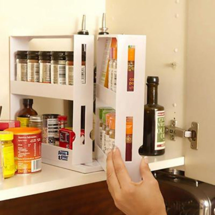 Household Seasoning Bottle Rack Spice Seasoning Storage Box Can Be Pulled Out And Rotated