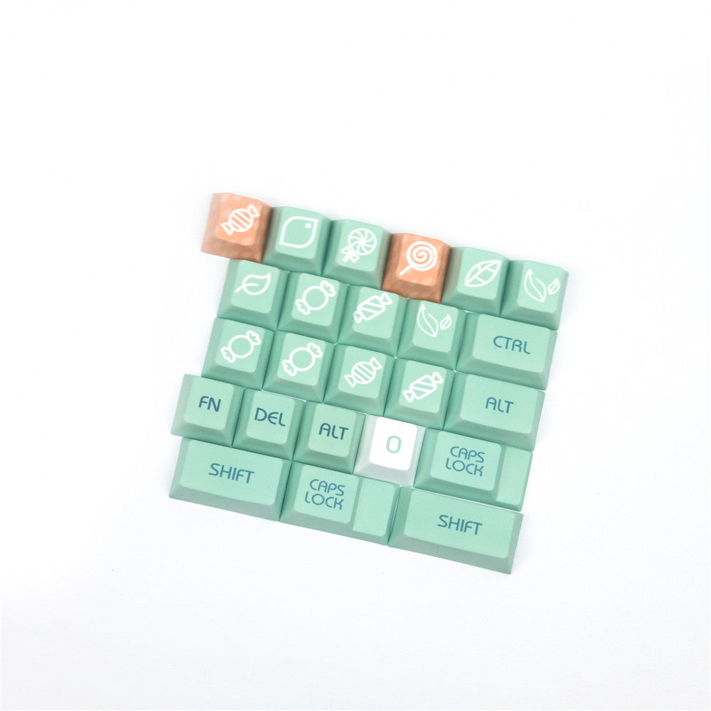 Mint Toffee PBT Five-sided Sublimation Mechanical Keyboard Keycap