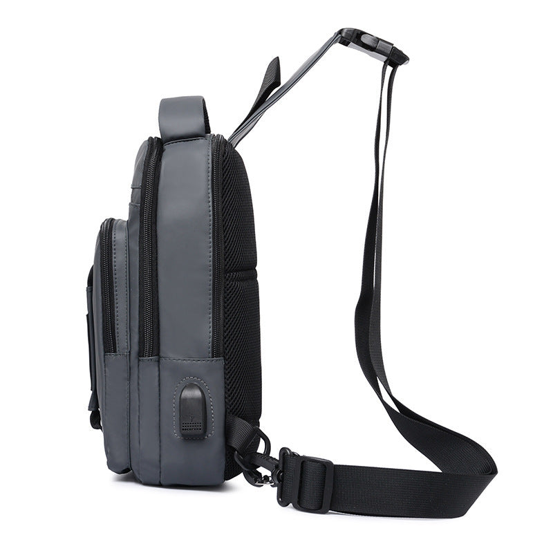 Sac de poitrine pour hommes, sac à bandoulière étanche en tissu Oxford