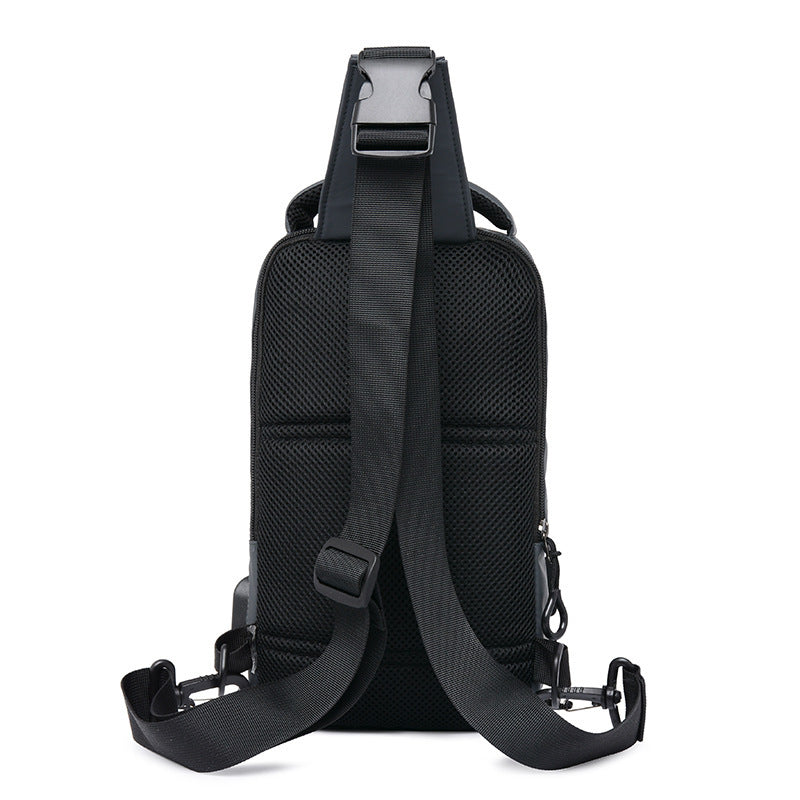 Sac de poitrine pour hommes, sac à bandoulière étanche en tissu Oxford