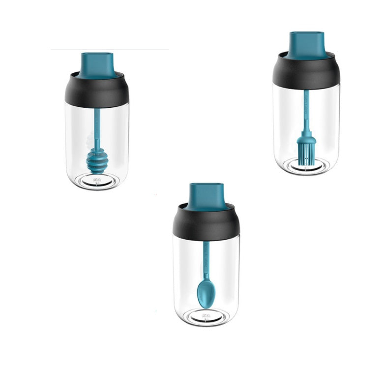 Bocal à épices en verre de cuisine avec cuillère et couvercle 250ML