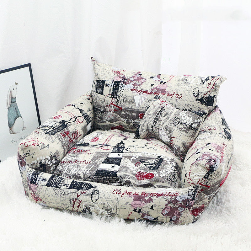 Fournitures pour animaux de compagnie Canapé en toile pour animaux de compagnie automne et hiver