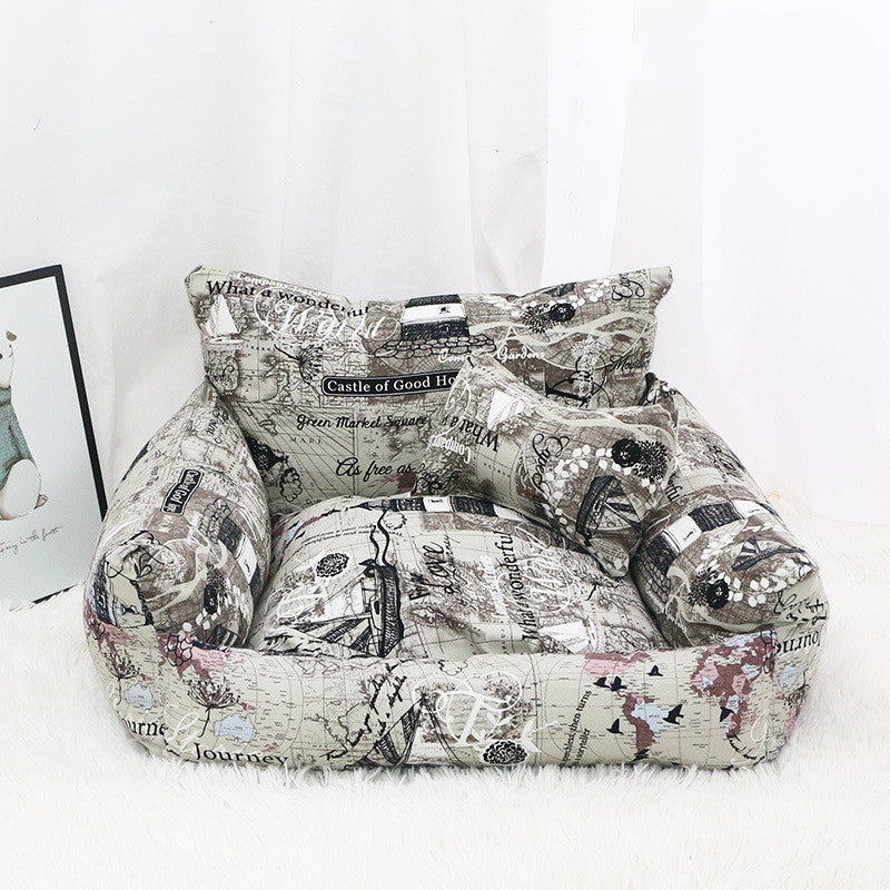 Fournitures pour animaux de compagnie Canapé en toile pour animaux de compagnie automne et hiver