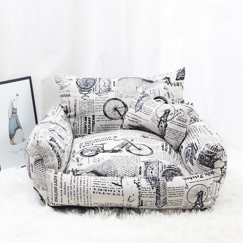 Fournitures pour animaux de compagnie Canapé en toile pour animaux de compagnie automne et hiver