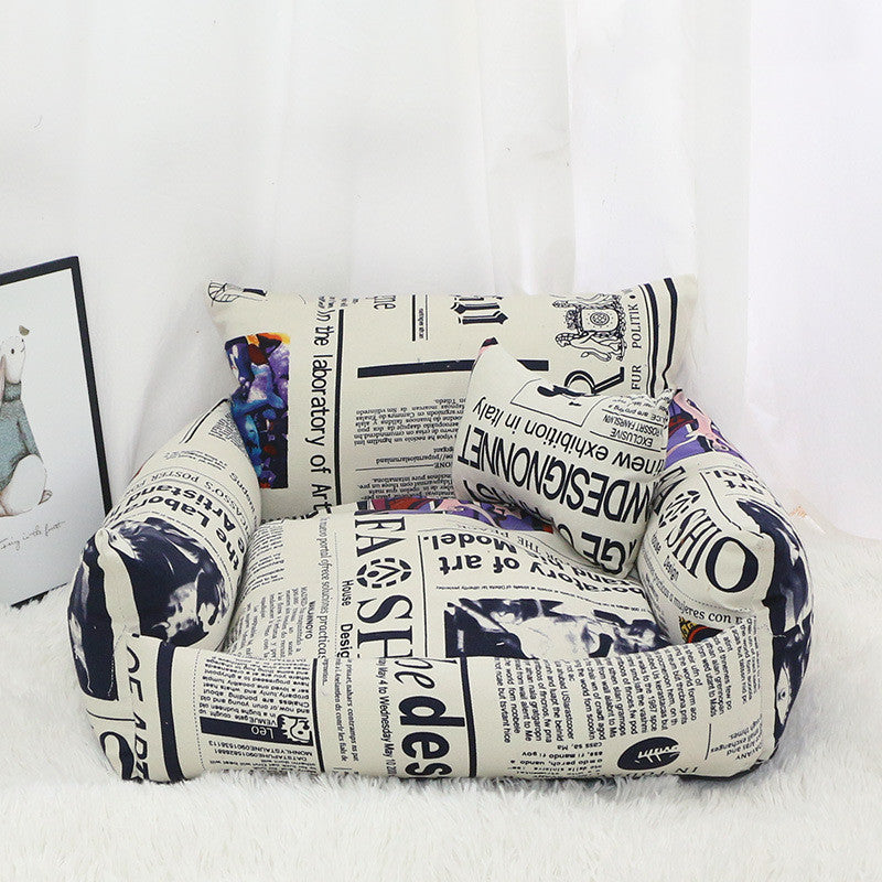 Fournitures pour animaux de compagnie Canapé en toile pour animaux de compagnie automne et hiver