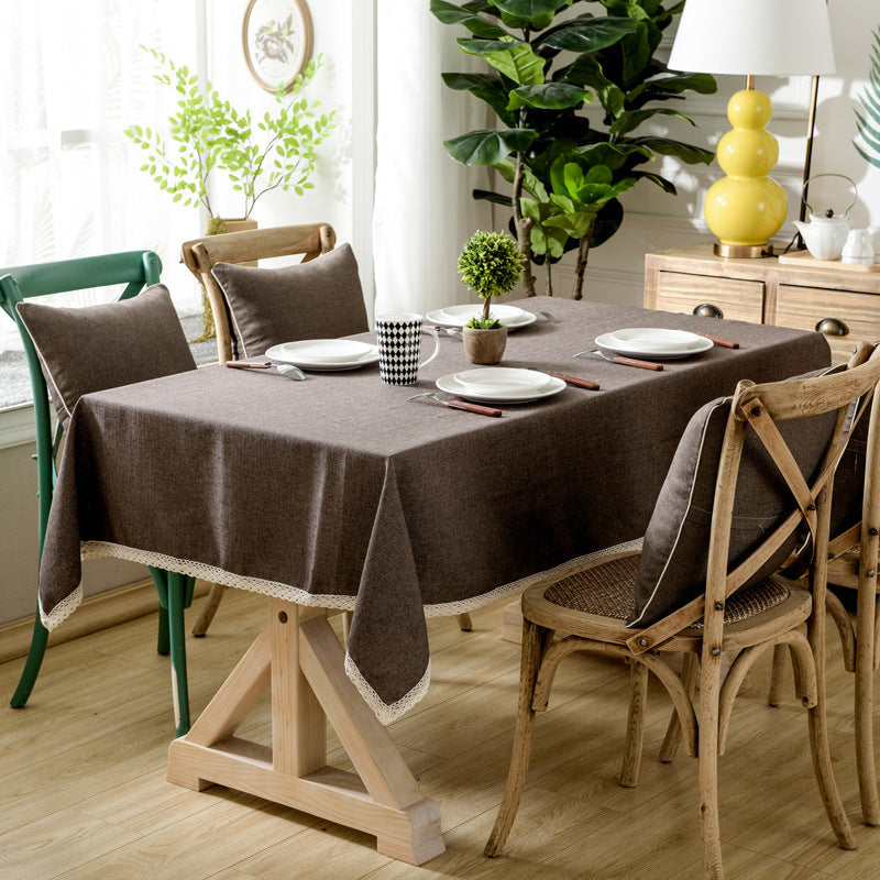 Ins Thick Restaurant Solid Color Tablecloth