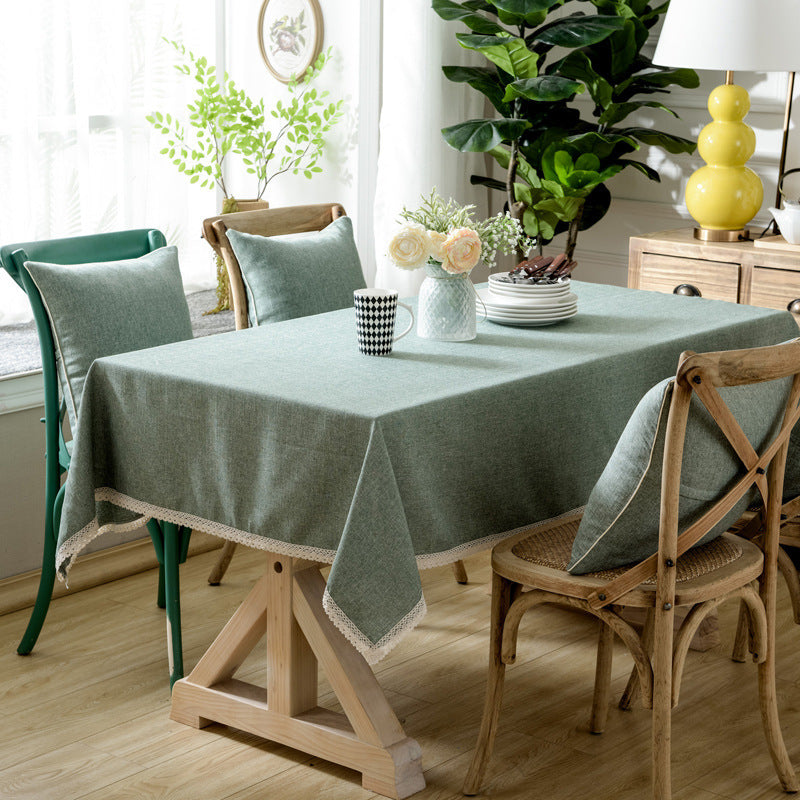 Ins Thick Restaurant Solid Color Tablecloth