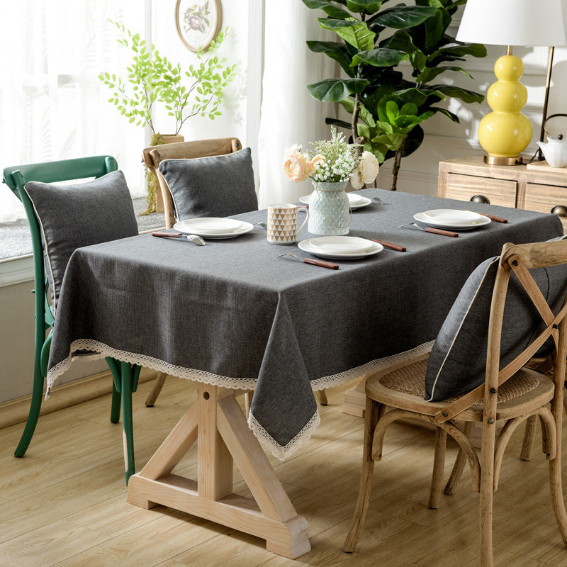 Ins Thick Restaurant Solid Color Tablecloth