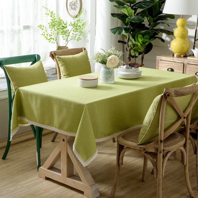 Ins Thick Restaurant Solid Color Tablecloth