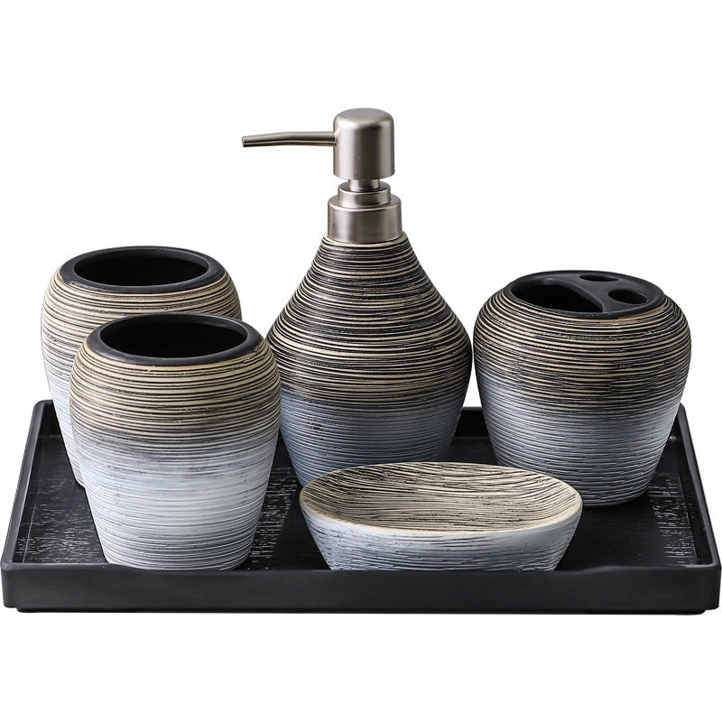 Ensemble de salle de bain rétro brossé
