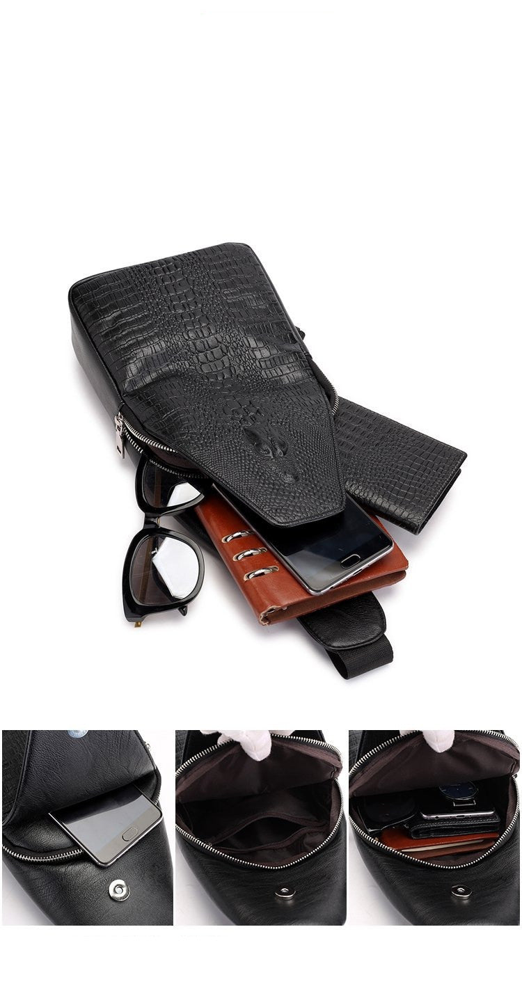 Sac de Poitrine pour Homme, Nouveau Motif, Sac à Bandoulière Tendance, Sac Messager