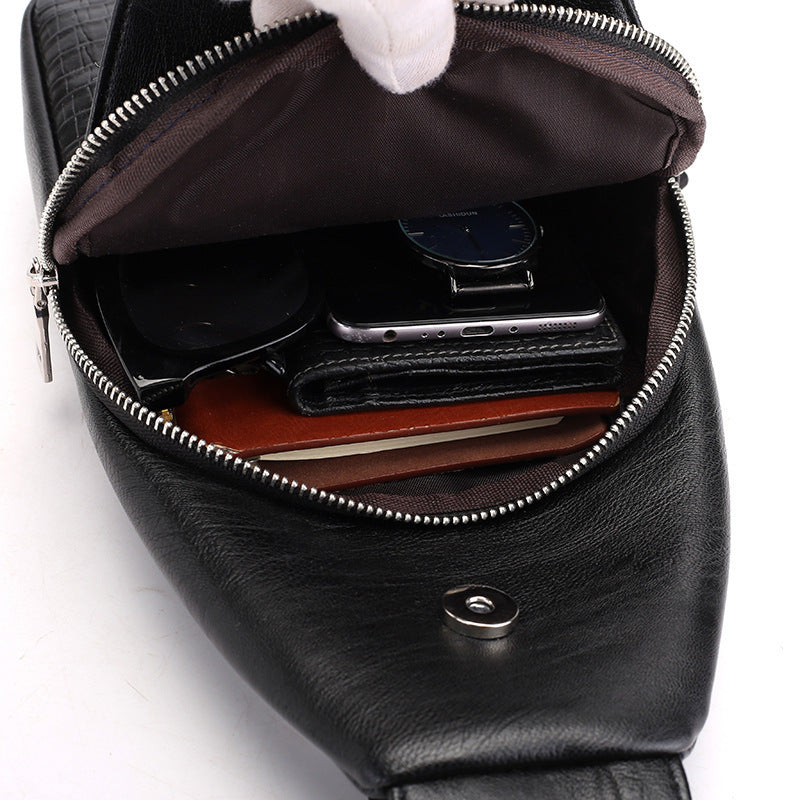 Sac de Poitrine pour Homme, Nouveau Motif, Sac à Bandoulière Tendance, Sac Messager