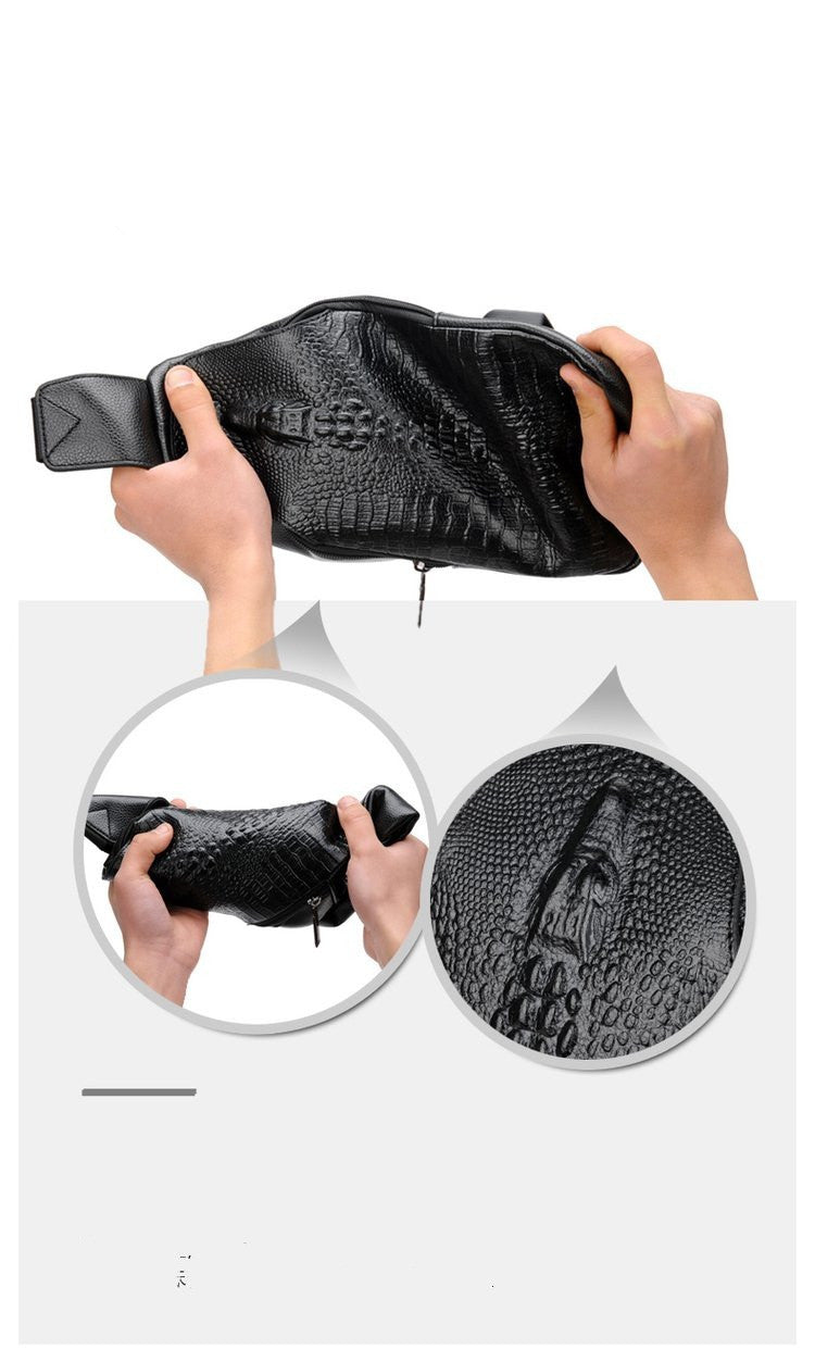 Sac de Poitrine pour Homme, Nouveau Motif, Sac à Bandoulière Tendance, Sac Messager