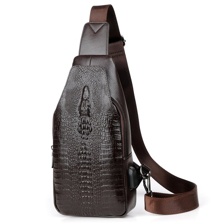 Sac de Poitrine pour Homme, Nouveau Motif, Sac à Bandoulière Tendance, Sac Messager