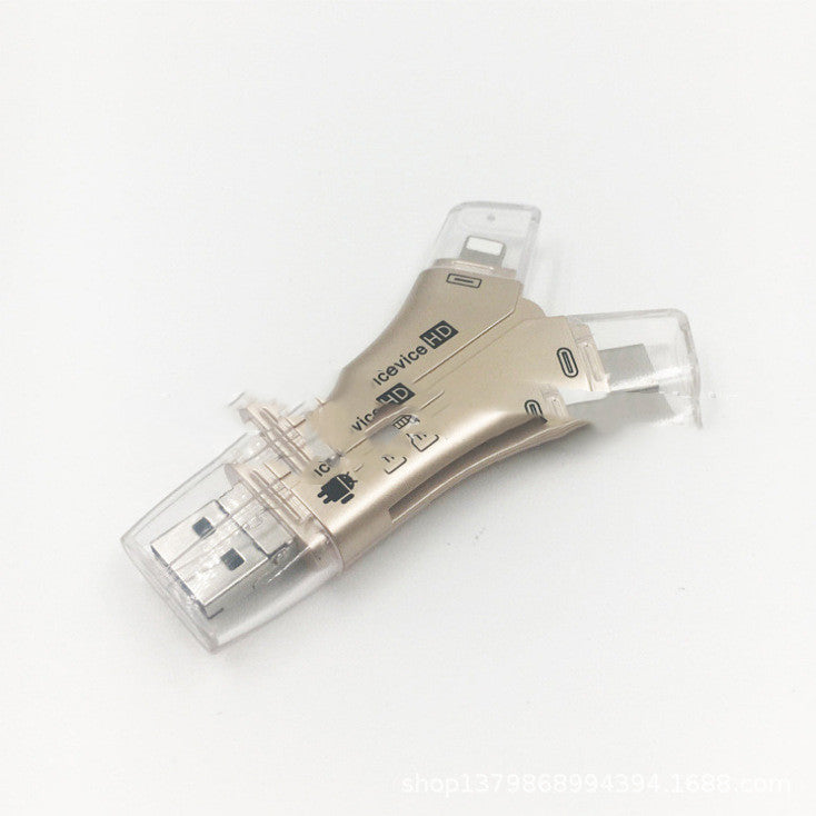 Lecteur de carte mobile TF SD multifonctionnel quatre en un universel