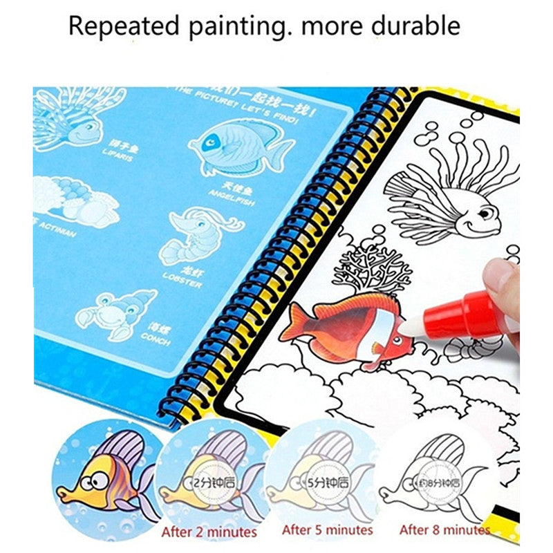 Livre de peinture magique à l'eau bricolage pour enfants Livre de peinture créative à l'eau magique