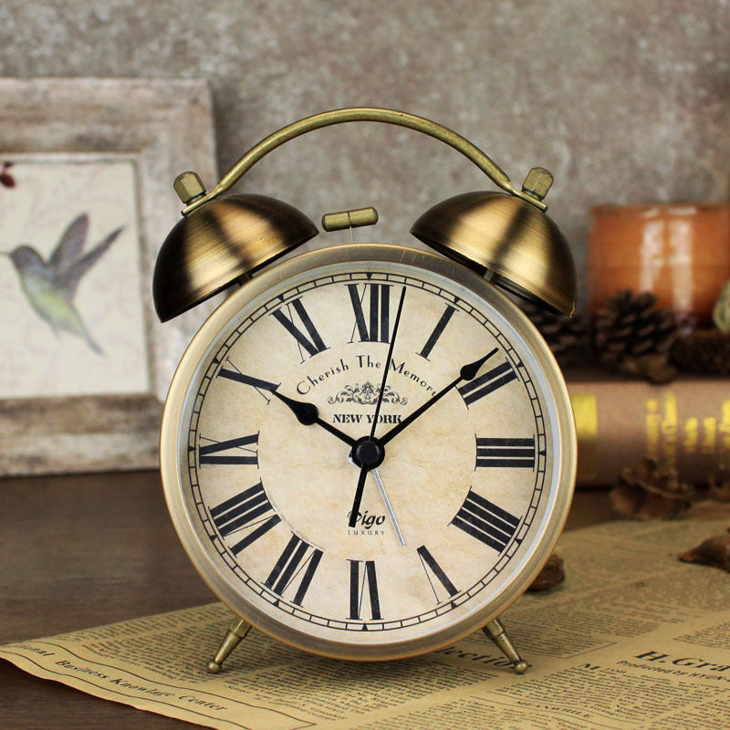 4 Inch Metal Bell Retro Alarm Clock