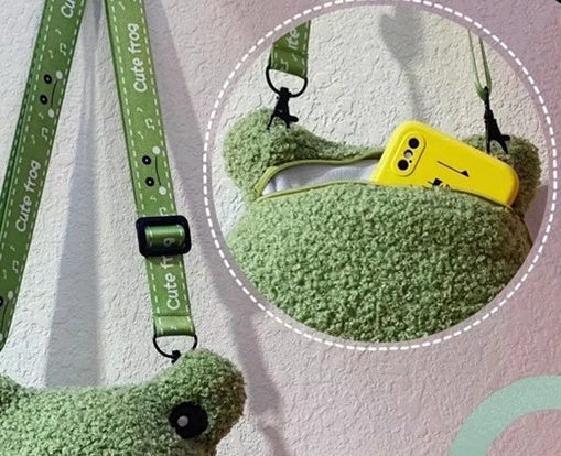 Cute Frog Plush Toys Stuffed Animals Doll CrossBody