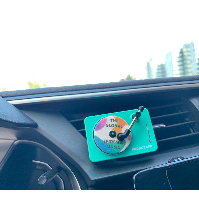 Perfume-Clip Aromatherapy-Clip Record-Player Car-Oil-Diffuser Air-Vent Spin-Phonograph
