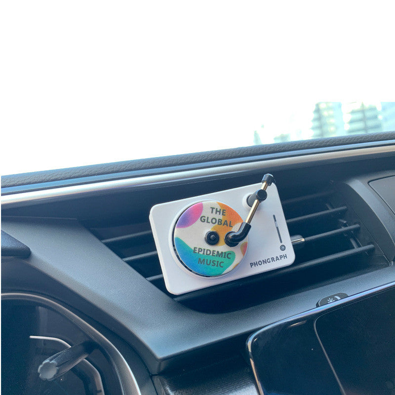 Perfume-Clip Aromatherapy-Clip Record-Player Car-Oil-Diffuser Air-Vent Spin-Phonograph