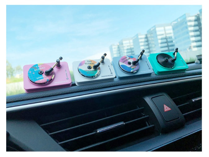 Perfume-Clip Aromatherapy-Clip Record-Player Car-Oil-Diffuser Air-Vent Spin-Phonograph