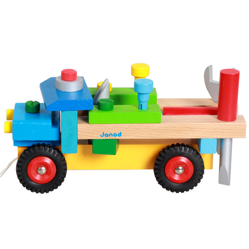 French Janod Tool Toy Car Children's Hand-Assembled Car Educational Toy