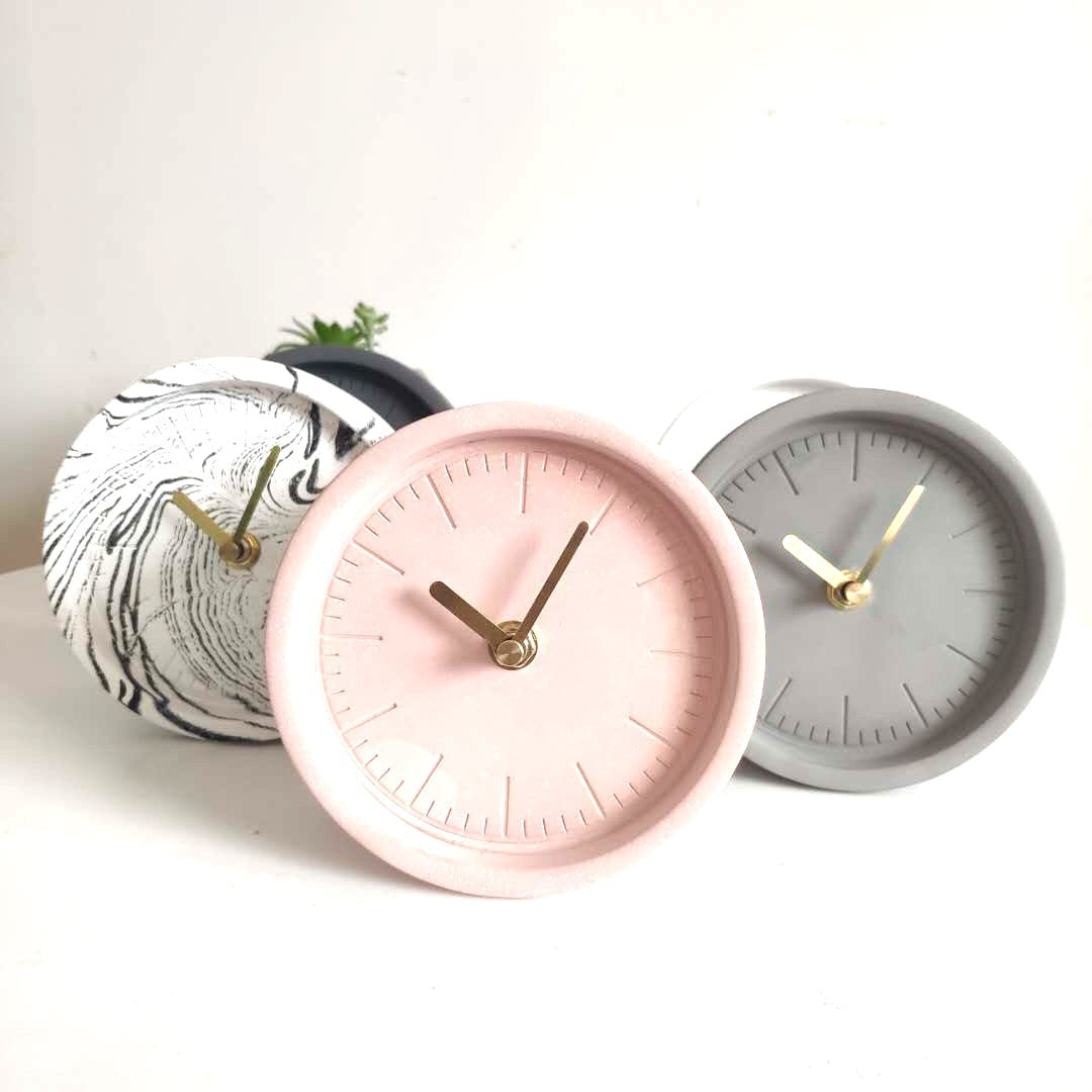 Original Cement Home Furnishing Decorations Fair-Faced Concrete Nordic Clock Customization