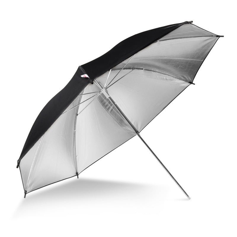 Parapluie réfléchissant noir intérieur argenté pour photographie