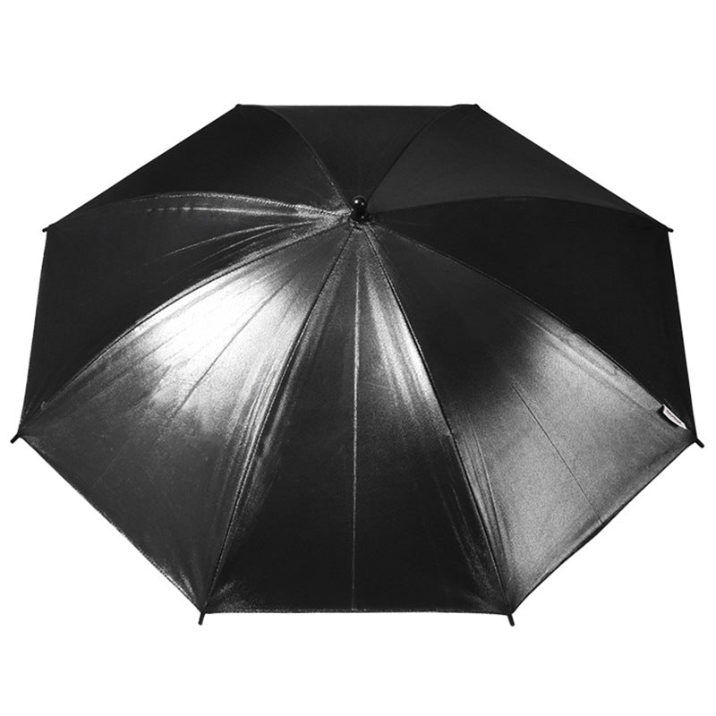 Parapluie réfléchissant noir intérieur argenté pour photographie