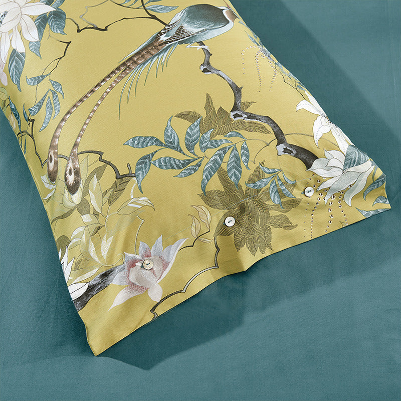 Tribute Satin Long Staple Cotton Printed Set Of 4 Pieces