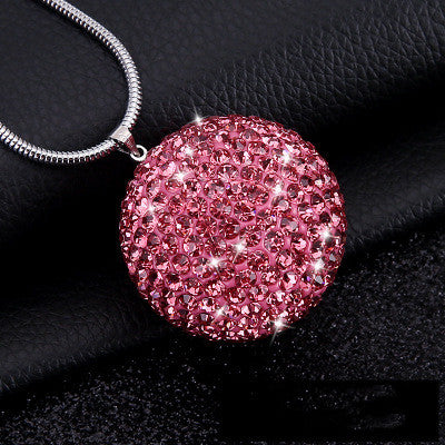 Pendentif de voiture avec boule de cristal diamant Décoration intérieure de voiture