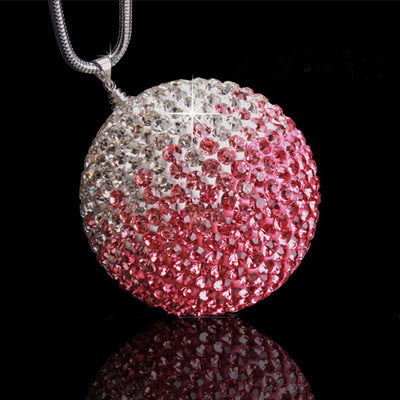 Pendentif de voiture avec boule de cristal diamant Décoration intérieure de voiture