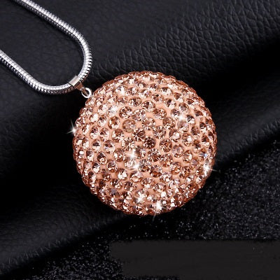 Pendentif de voiture avec boule de cristal diamant Décoration intérieure de voiture