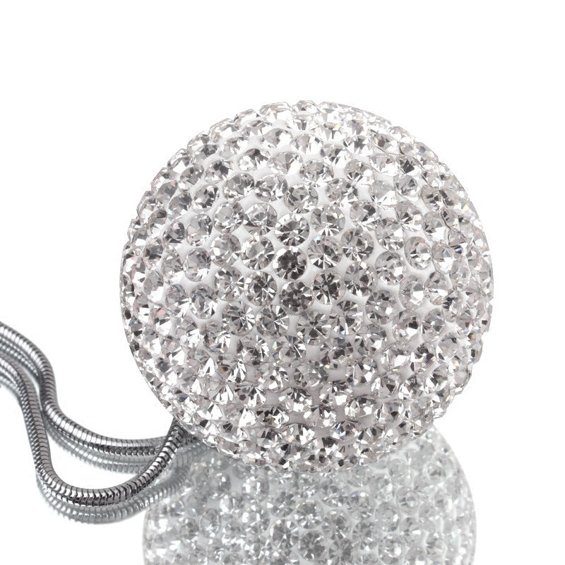 Pendentif de voiture avec boule de cristal diamant Décoration intérieure de voiture