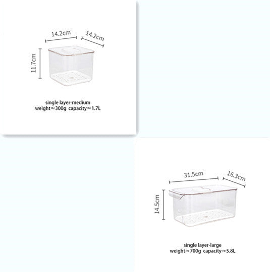 Fruit and vegetable box with lid