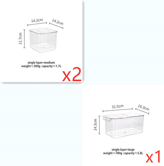 Fruit and vegetable box with lid