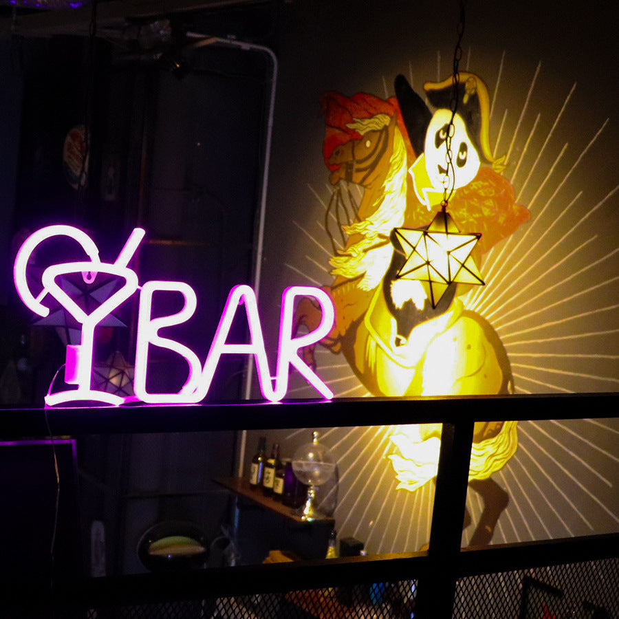 Forme de lettre au néon à LED BARRE Famille FÊTE Chambre Décoration Lumière