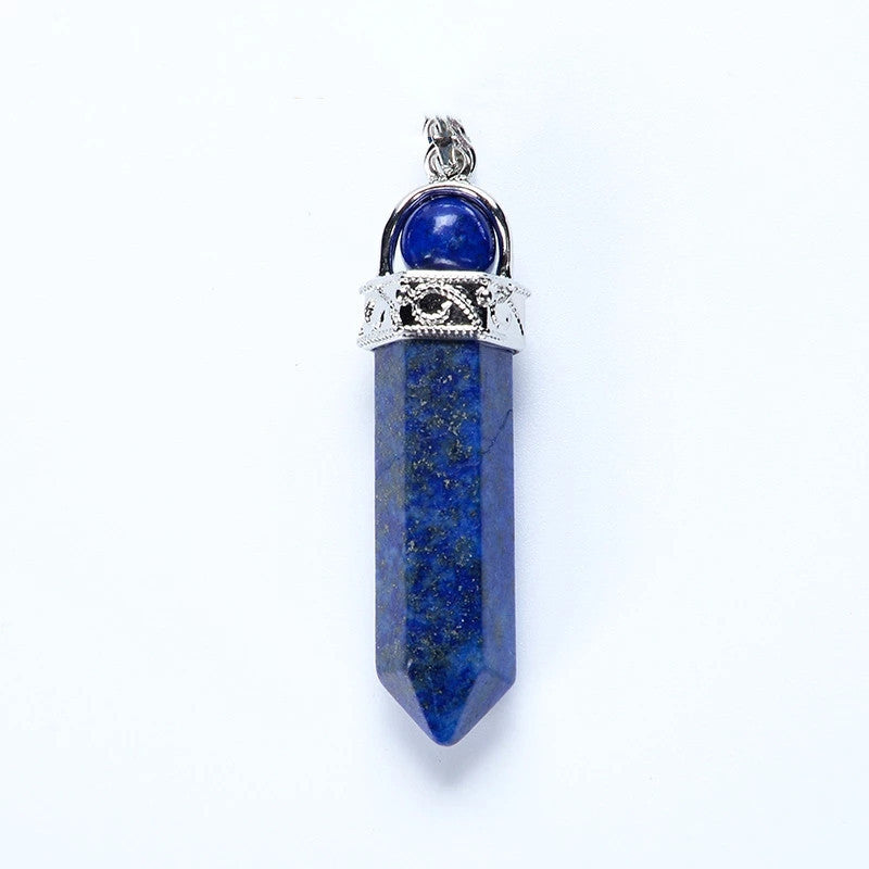 Natural Crystal Amethyst Pendant Fashion Simple Reiki Point Raw Gem Necklace Souvenir For Men Women Charm Mineral Jewelry
