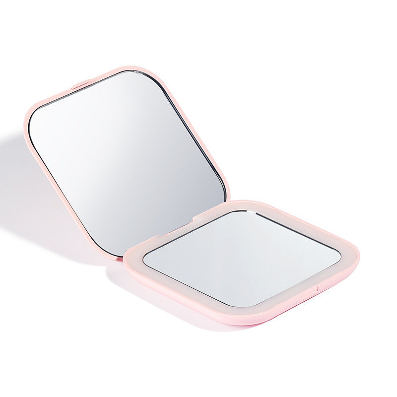 Miroir de maquillage pliant Amazon Source avec lumière LED créative Miroir portable Mini miroir de sac
