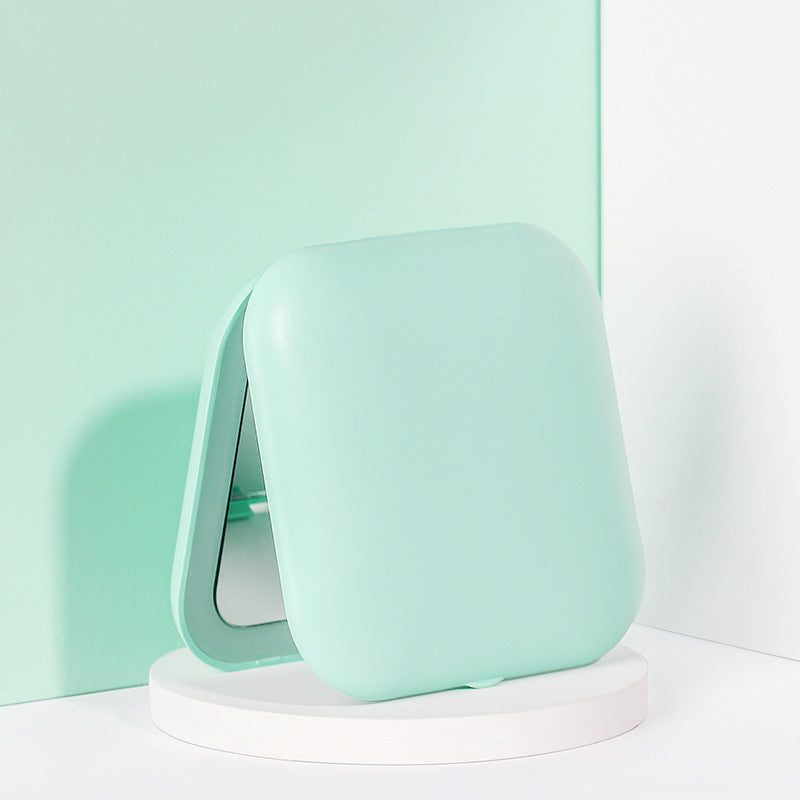 Miroir de maquillage pliant Amazon Source avec lumière LED créative Miroir portable Mini miroir de sac