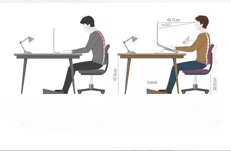Bureau pliant pour ordinateur portable stable avec double ventilateur