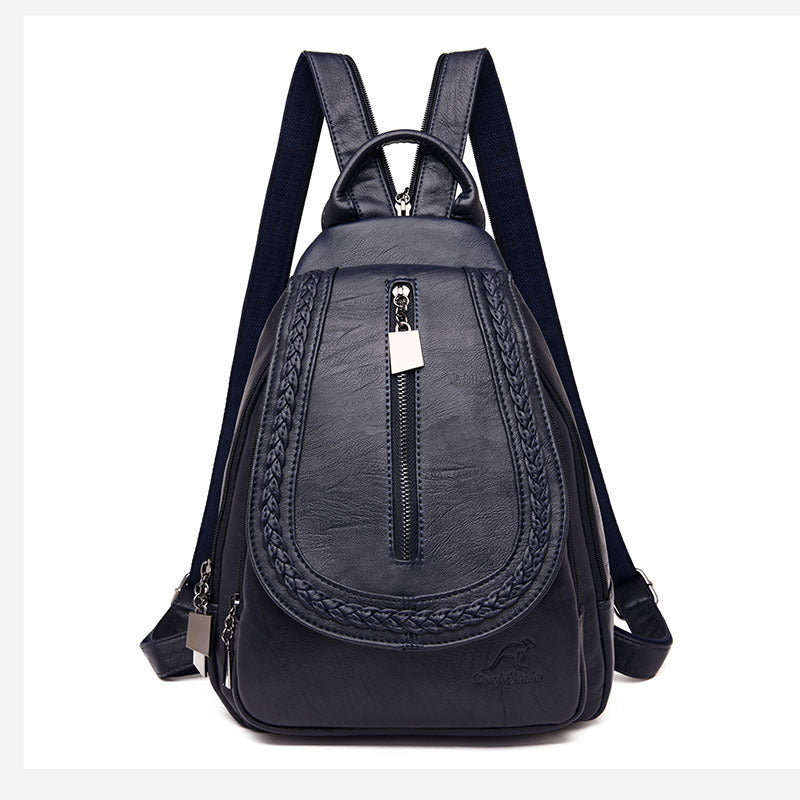 Woven Leisure Tide Backpack Simple Atmosphere Chest Bag Student Shoulder Bag