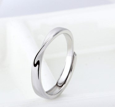 Silver S925 Adjustable Mobius Ring Live Mouth Model Original Niche Design Students