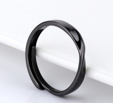 Silver S925 Adjustable Mobius Ring Live Mouth Model Original Niche Design Students