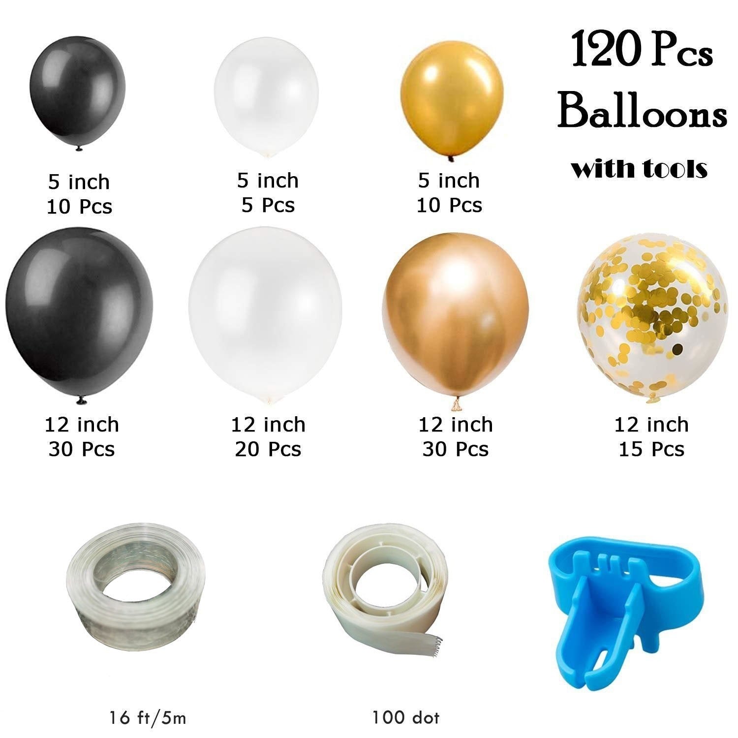 Cross Border Hot Sale Classic Latex Balloon Birthday Party Wedding Balloon Chain Set Room Decoration