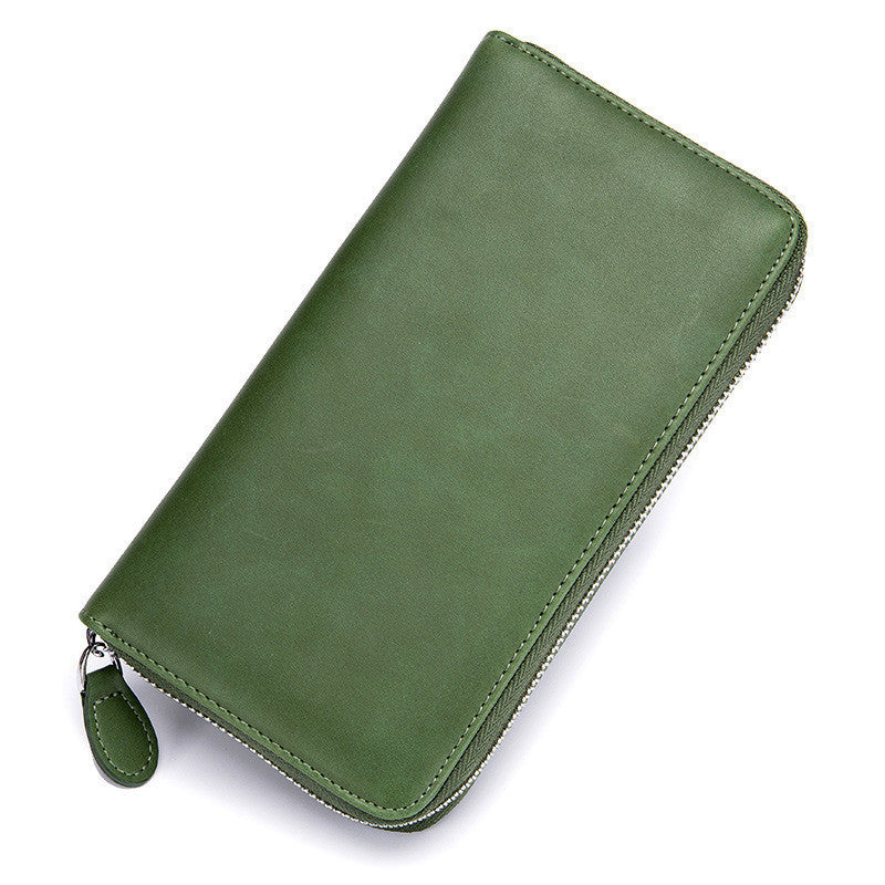 Large Capacity Women's Long Zipper Organ Card Holder With Multiple Card Slots