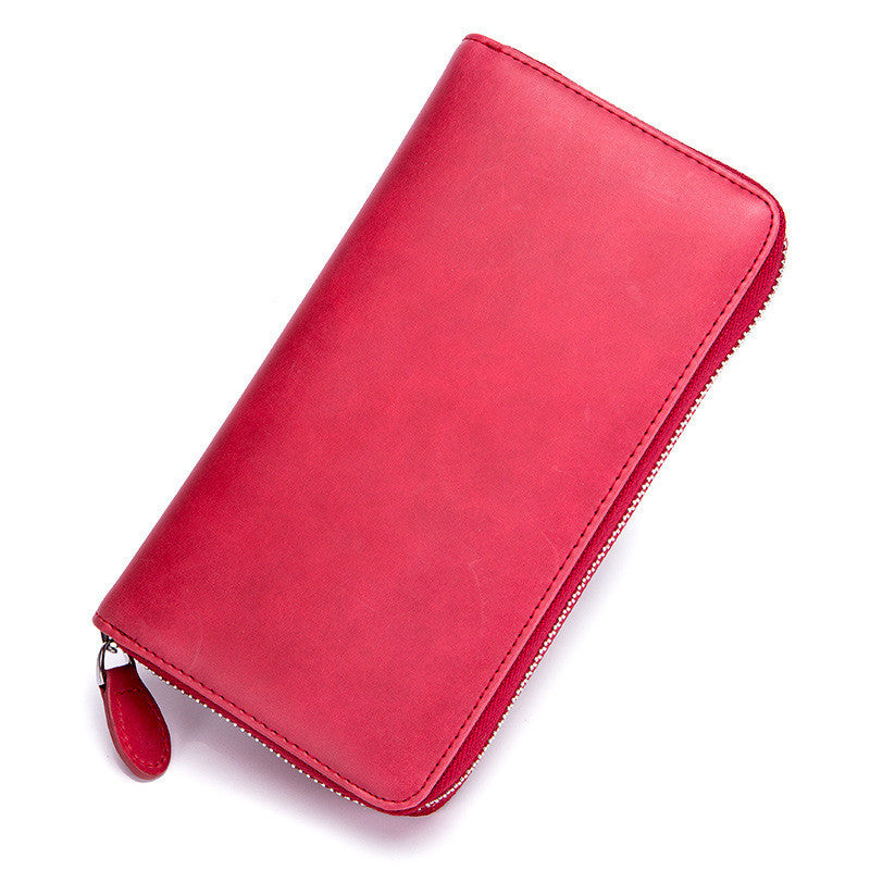 Large Capacity Women's Long Zipper Organ Card Holder With Multiple Card Slots